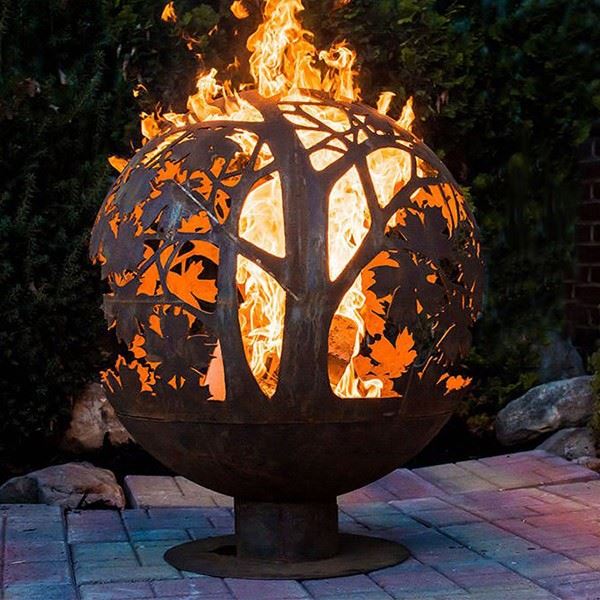 Globe Træ brændende gårdhave Backyard Firepit