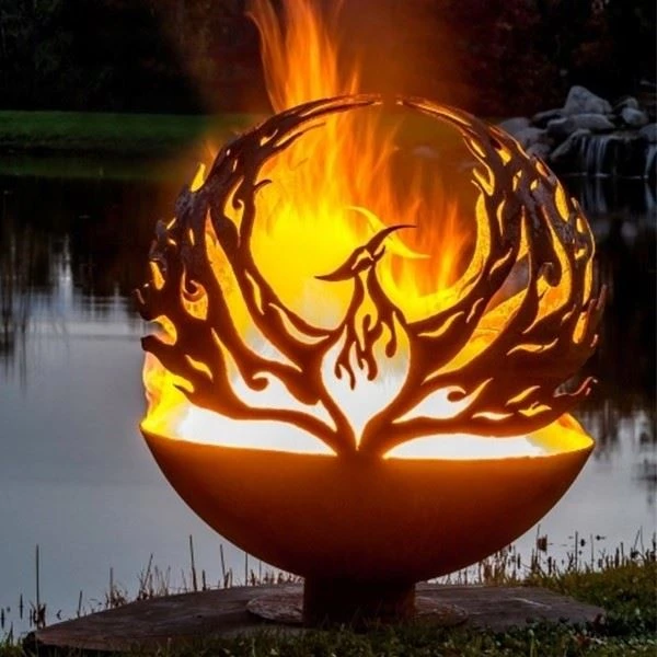 Globe Wood Burning Patio Backyard Firepit
