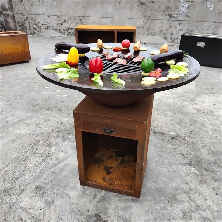 Corten Bbq Udekøkken Pejs