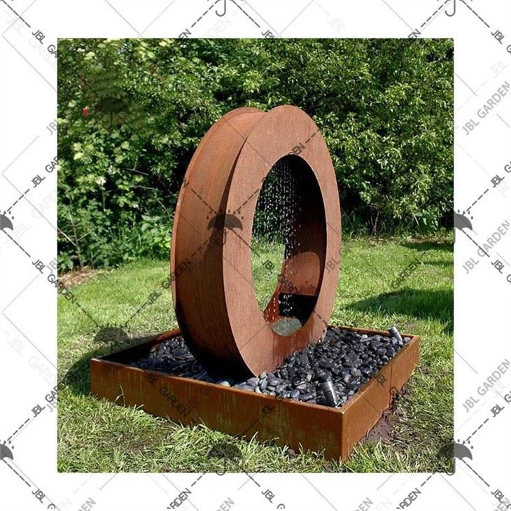 Corten stål urtepotte Vandfunktion