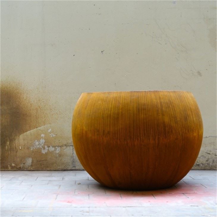 Corten-stål plantekasser-rund base