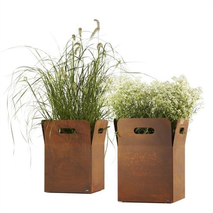 Corten Steel Planters-Round Base
