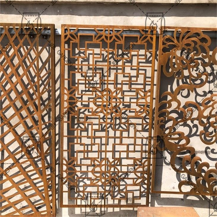Dekorativ skærm Corten stålpanel