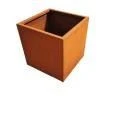 Modern Raw Steel Tapered Planter