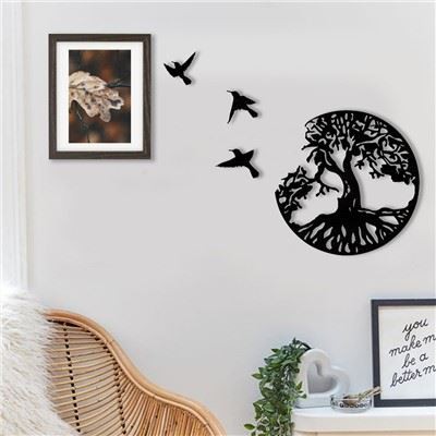Let at installere stamtræ med Birds Wall Plaque Art