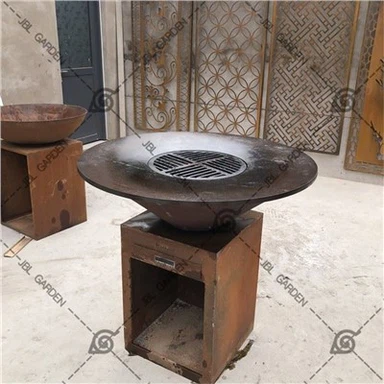 Corten stål grillbord til camping