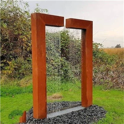 Udendørs Square Metal Have Steel Fountain