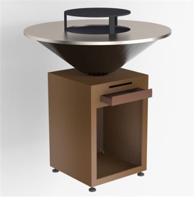 Rustfrit stål brændeovn