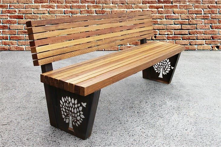 Corten stål bænk ben