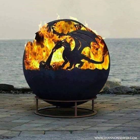 Ball Fire Pit Metal hul kugle
