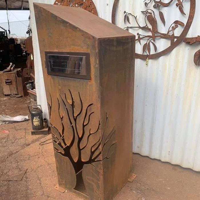 Corten Steel Drop Box Pakkeboks Postkasse