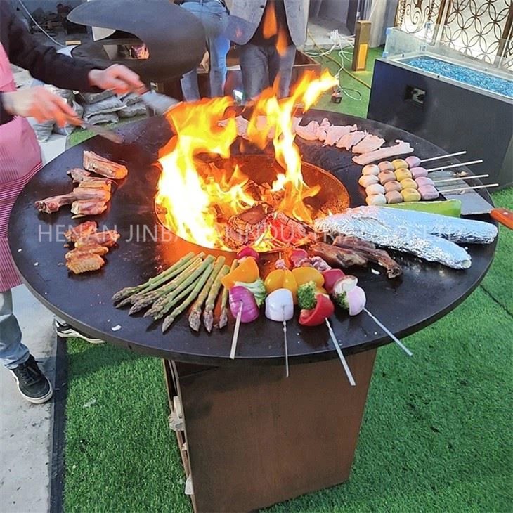 Corten Steel Mobile Outdoor Grill
