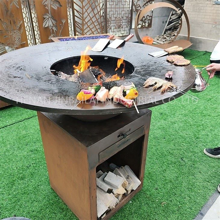 Corten Steel Mobil Udendørs Grill