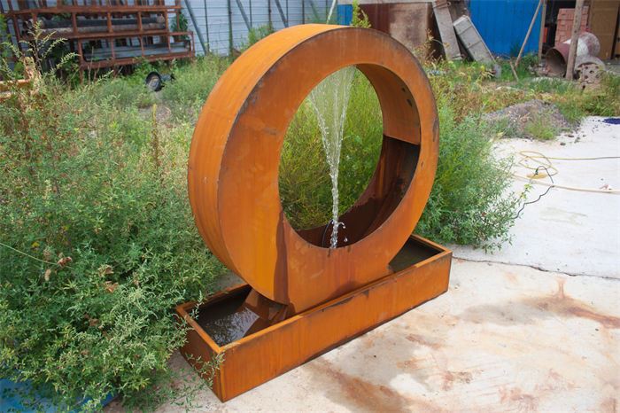 Håndlavet Corten Steel Moon Fountain Outdoor Luxury Landscape
