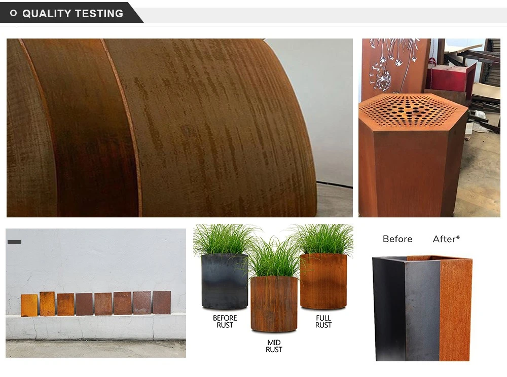 Corten steel planters Corten steel planters