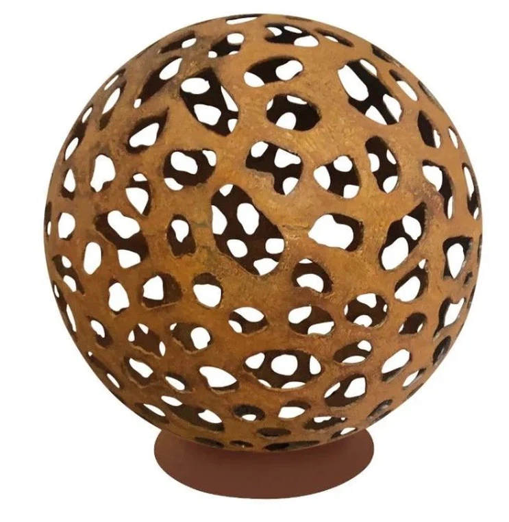 rusty fire pit sphere rusty fire pit sphere