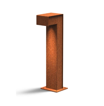 Corten stål cylindrisk lampe