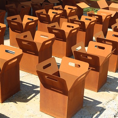 Corten Stål Dekorations Plantekasse