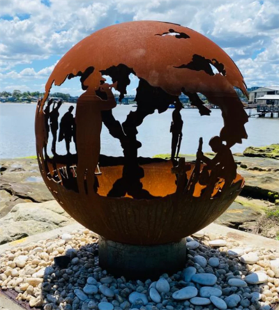 Corten Steel Fireball