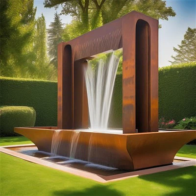 Corten Steel Rain Curtain & Waterfall|Udsøgt udendørs dekoration til luksushaver