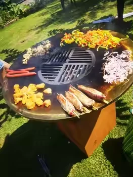 Stor Corten Stål Kulgrill