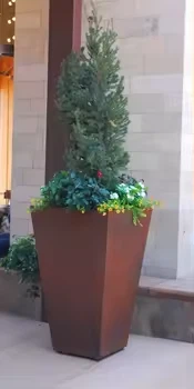 Weather Steel Flower Pots
